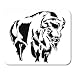 Produktbild Mouse Pads Animal White Buffalo Flat of Black Silhouette Bison American Bull Mouse Pad