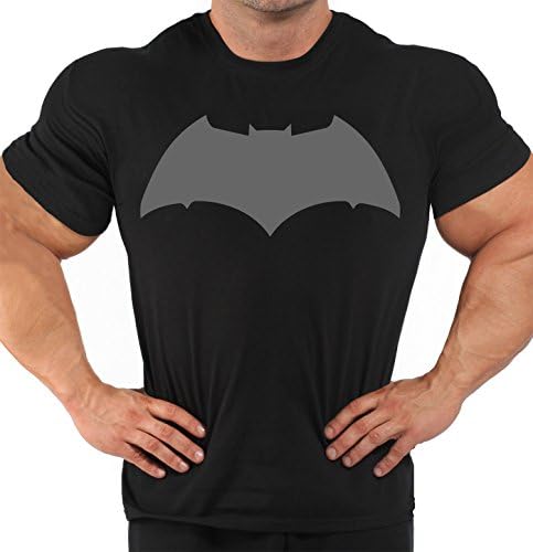 Men's Batman Gym Training T-shirt - Men's MMA Tee WORKOUT BODYBUILDING T-Shirt All Sizes S-5XL (5XL, BLACK)