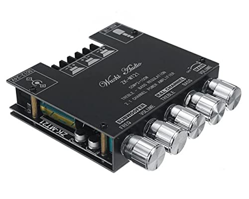 InkOcean Wuzhi ZK-MT21 Bluetooth 5.0 Subwoofer Amplifier Board 50WX2+100W 2.1 Channel Power Audio Stereo Amplifier Tone Board Bass AMP AUX