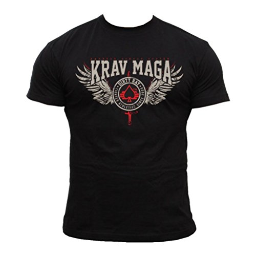 Dirty Ray Arts Martiaux Krav Maga Defense Combat System t-shirt homme DT13 (L)
