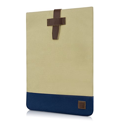 kwmobile Universal Sleeve Tasche für 12,5" 13" 13,3" Laptop / Notebook / Ultrabook in Hellbraun Dunkelblau