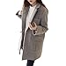 Produktbild Geili Damen Wollmantel Lange mit Reverskragen Wintermantel Wolljacke Frauen Elegant Slim Fit Langemantel Warme Winterjacke Parka Übergangsjacke Trenchcoat Cardigan Freizeit Business