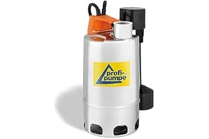 AMUR Flachsaugende Schmutzwasser Tauchpumpe DRAINAGEPUMPE FÄKALIENPUMPE TROPFKÖRPERPUMPE KLÄRANLAGENPUMPE Pumpe DRAIN-VORTEX-550-GM STAINLESS STEEL MAGNETIC FLOAT als Gartenpumpe zum Bewässern