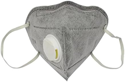 Hengfey Anti Fog Dustproof Earloop Face Mask Activated Carbon Mouth Mask Grey Pack of 4
