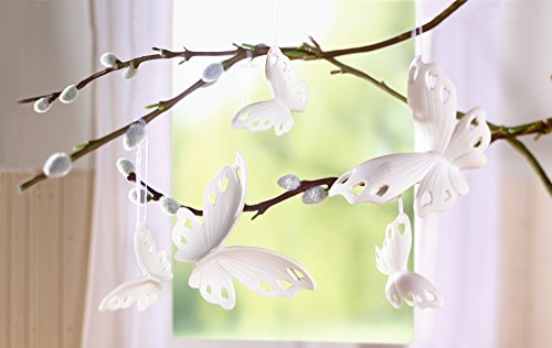 Schmetterling-Hänger „Weiß“, 5er Set - 3