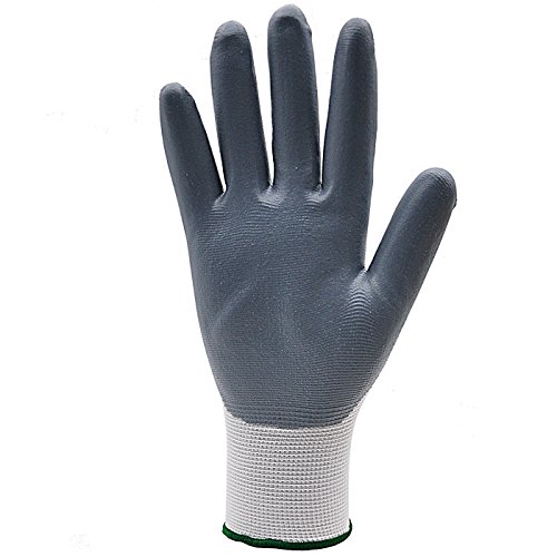 6 Paar FOURSCOM Arbeitshandschuhe Nylonhandschuhe Gr.7-12 EN388/4121 Größe 9 - 5