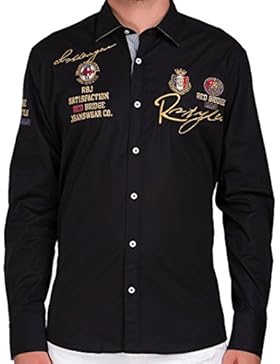 Redbridge by Cipo & Baxx Herren Hemd Freizeithemd R-Style Designer Regular Fit mit Stickerei