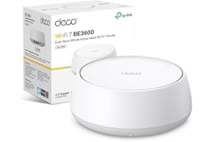 TP-Link Deco BE25 BE3600Mbps Whole Home Mesh WiFi 7 System, 688 Mbps at 2.4 GHz + 2882 Mbps at 5 GHz, 2 × 2.5 Gigabit Ports, AI Mesh WiFi Booster, MLO, Alexa and Google Assistant Supported, HomeShield