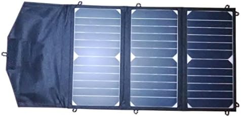 Sunpower 20 Watt Portable Folding Solar Panel Charger for iPad/Tablets/Mobile Phones/Smart Phones/iPhone 5/6/6 plus 2xUSB Out (black)