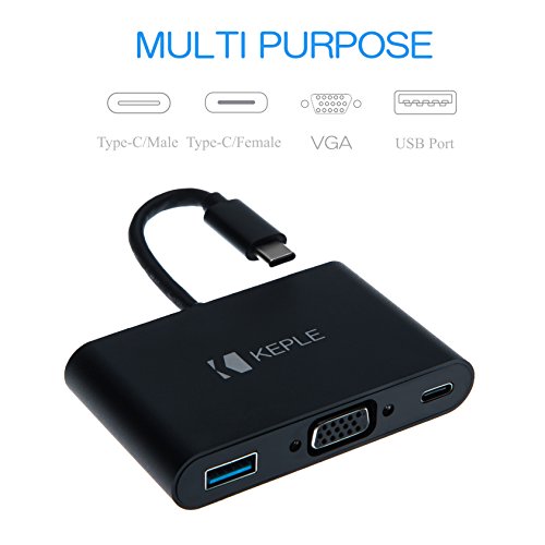 Keple | Typ C Hub für ASUS Transformer 3/Pro/Book t100ha Laptop | 4 in 1 Adapter – HDMI, USB 3.0, Ethernet, PD (Power)) Konverter 4 K Adapter an Monitor/HDTV - 2