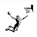 Produktbild Basketball-Spieler schießen am Korb Wandtattoos Home Decor Vinyl abnehmbare Wandaufkleber Wohnzimmer Sport Wandbilder 60,5 cm X 58 cm