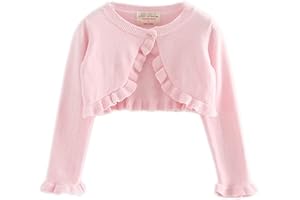 Alunsito Vestiti della neonata Manica Lunga Bolero Cardigan Tinta Unita Scrollate Di Maniche Lunghe Maglione Maglia Estate Autunno Abito Coprire Vestito