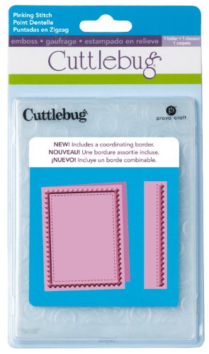 Cricut Cuttlebug A2 Pinking Stitch Embossing Folder and Border