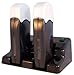 EPILWAX - SERIE BLACK STYLE - Double Roll on Wax Warmer une puissance de 30 Watts /Heater for Hair Removal from UK-UK Plug (without Wax Cartridge) Sa Base For Recharge 100 Ml (Roll - On) wax