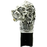 CAVAGNINI Italy Walking Stick Canes Handle Lion Solid Pewter Wood Black Vintage, Elegance Old Man Craftsman Quality