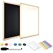 Produktbild Navaris 2in1 Magnet Tafel Whiteboard - 60x40 cm Kreidetafel Memoboard magnetische Seiten - Magnetwand zum Wenden mit Magneten Kreide Stift Halterung
