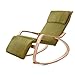 Produktbild QiXian Qumu Schaukelstuhl Nordic Poon Stuhl Shake Stuhl Klappstuhl Recliner Massivholz Birke, Grün, 120 * 66 * 87 cm