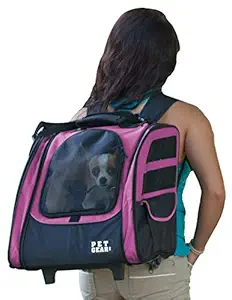 Pet Gear I-GO2 Traveler Roller Backpack for Cats and Dogs, Pink
