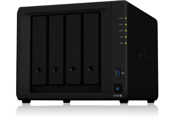 Synology '8' DS920+ BT NAS 4 EMP. 3.5/2.5p 2.0/2.7 GHz QuadCore 64b 4Go 2 LAN GbE USB3 Slot M.2 Lecteur hybride