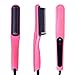 Produktbild Haarstyling Ionic Ceramic Fast Hair Straightening Comb Mit LED-Anzeige, Haarglätter Pinsel Modellier Styling zubehör (Farbe : Rosa)