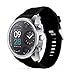 Produktbild Dual Time Zone IPS Smart Watch IP68 Wasserdicht 2018 Runde Quarz Herren Smart Watch Sport Fitness Tracker Bluetooth 4.0 Smart Armband mit Herzfrequenz/Blutdruckmessgerät für Android iOS Silicone Black
