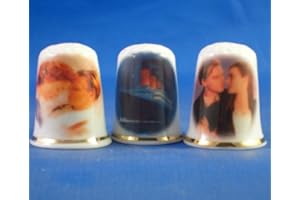 BIRCHCROFT CHINA PORCELAINE FINE à collectionner dés à coudre Lot de trois Titanic