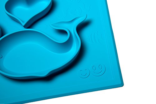 Smith’s Happy Mat – Silikon Platzdeckchen + Teller aus einem Stück + GRATIS Smith’s Raupe Silikon Löffel (EVP: €4,68) - 3