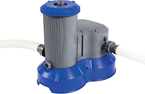 Bestway Power Steel Rectangular Frame Pool Set, hellgrau, mit Filterpumpe + Zubehör, 732x366x132cm - 6