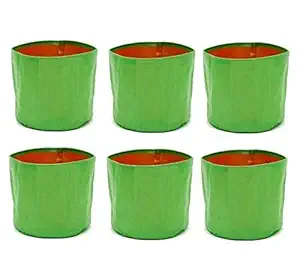 Spanker Grow Bags 250 GSM 12x12 inch with Drain Holes for Terrace Gardening - Strong & Durable - Pack of 6