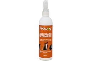 Petway Petcare Anti-Static Detangler, Dematting Spray for Dogs, Cats And Horses, Free of Phosphates, Parabens & Enzymes, Tangle Remover, Daily Grooming Aid, Soap & No Artificial Fragrence added, 250ml