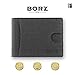 Produktbild BORZ Prime - Shark Grey 2 | Premium Herren Geldbörse mit Geldklammer & Münzfach | Geldbeutel Männer | Portmonee | Kreditkartenetui | Slim Wallet | RFID-Schutz | Designed in Germany (PU Leder)