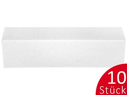 10 x PROFI BUFFER weiß SPAR-PACK SET – Nageldesign Nail-Buffer Buffer-Set für Gelnägel – BESTSELLER - 2