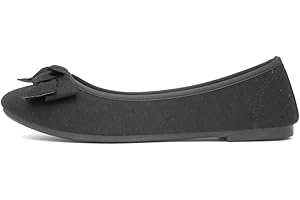 Lilley Womens Black Bow Ballerina Shoe