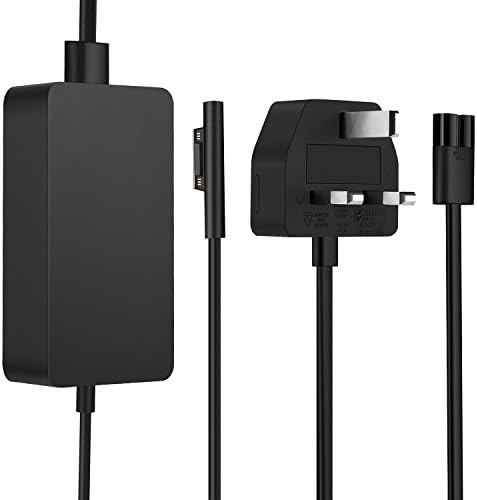 Surface Pro 3/4 Charger,AUKEH AC Power Supply Adapter Charger 36W 12V 2.58A for Microsoft Surface Pro 3 Surface Pro 4 i5 i7 Surface Pro 5 1625 Surface Book Tablet PC with 5V/1A USB Port and 1.7FT Power Cord
