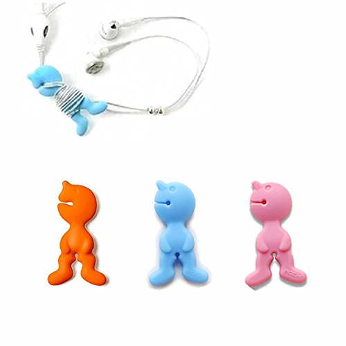 SwirlColor 2 Stück Kopfhörer-Kabel-Manager Earbud Cord Organizer Wire Winder - zufällige Farbe