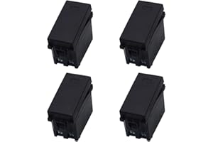 ZOREI 4 Pezzi Pulsante 10A, Compatibile Con Vimar Arke, Colore Nero