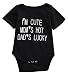 I’M CUTE and MOM’HOT Baby Infant Funny Bodysuits Newborn Vest Rompers (0-3 M)