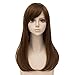 Produktbild Braun 55CM Straight Kunstfaser Lolita Halloween Cosplay Mittellang Perücke mit Kostenlose Perücke Kappe