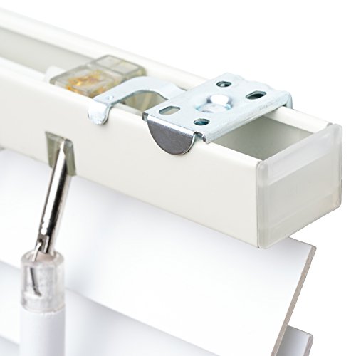 Holzjalousie 35mm weiss / Holz Jalousie Jalousette Echtholz (100×130 (B x H in cm)) - 4