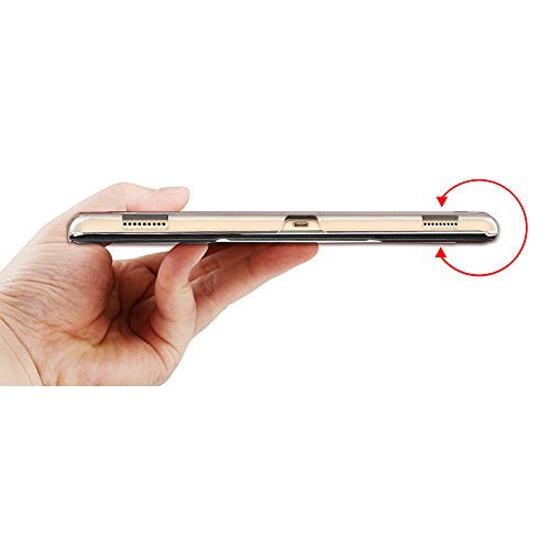 iPad Pro 9.7 Hülle, SHANSHUI iPad Smart Cover Case Schutzhülle mit auto Sleep / Wake Up Funktion und Apple Pencil Hülle Stift Halter in einem (Schwarz) - 3