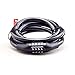 Produktbild Noradtjcca Fahrrad Code Zahlenschloss Schwarz 4-Digital Passwort Stahl Sicherheitskabel
