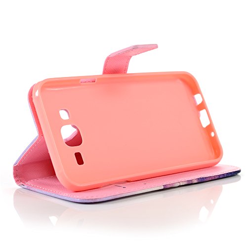 BADALink Hülle für Samsung Galaxy J5 2015 PU Leder Wallet Flip Case Bookstyle Softcase Schutzhülle Etui Schale mit Magnetverschluss Meer Muster Never Stop Learning Rot Cover Shell+Eingabestift +Staubstecker - 6