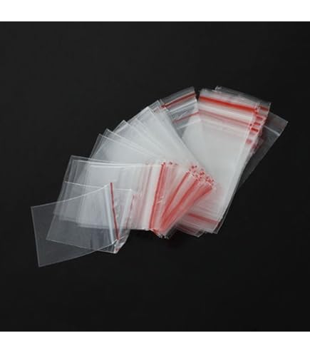 500 Small Clear Plastic Resealable Bags Baggy Baggies Grip Self