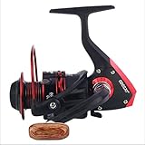 ★ carrete de pesca con alambre de metal: diseño de copa de alambre liviano, suave y favorable para el lanzamiento, husillo engrosado incorporado, fuerte y duradero o con bajo impacto del alambre, fortalece la estabilidad de la operación y es más propicio para el lanzamiento.