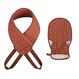 Kit de Loofah Lave-dos, ZERHOK Gant Exfoliant Corps et Sangle Gommage Pour Bain Douche Eponge Loofah Pour l'exfoliation de la peau Femme Homme