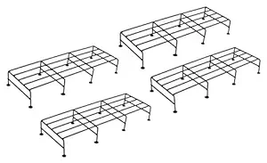 ORCHID ENGINEERS Iron Indoor/Outdoor Flower Pot/Plant Stand(Black, Pack of 4)