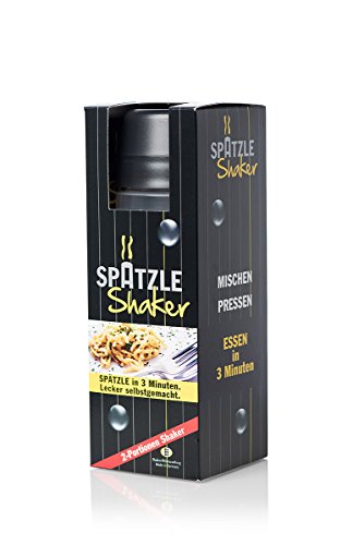 Geschenkset Spätzle-Shaker mit 2-Portionen-Spätzle-Shaker in anthrazit + 1kg Weizenspätzlemehl - 5