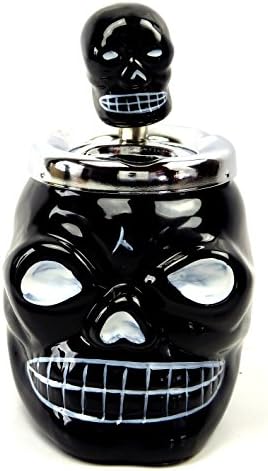 Ashtray Ash Tray Ashtray Halloween Spin Ashtray Black Killer Gothic Punk Horror Skull Design 4424