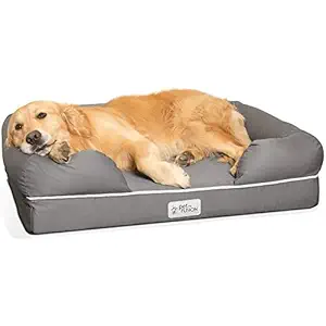 PetFusion Ultimate Pet Bed- (Medium Firmness, Waterproof inner liner, YKK premium zippers, and more BREATHABLE outer cover that is 35% cotton). Cover fabric certified as skin contact safe; 24 month manufacturer's warranty