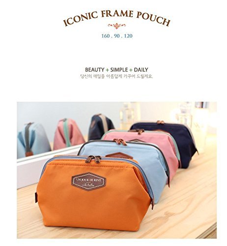 Gearmax® Make-up Verfassungs-Beutel Wasserdicht Kulturbeutel Kosmetiktasche Reisetasche Casual Handtasche Kupplung für Damen (Hellblau) - 5